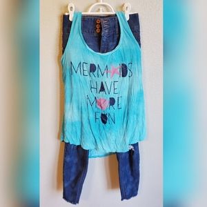 Mermaid tank and pant set